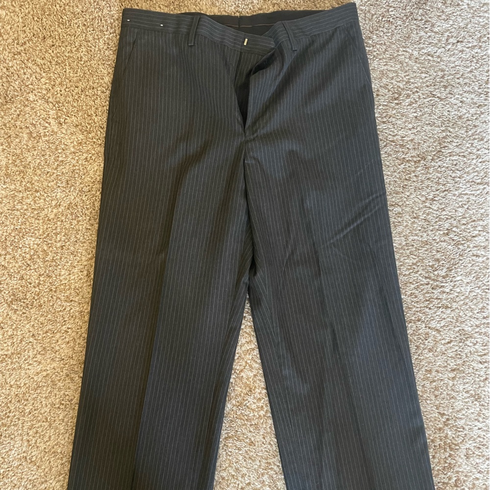 Merona men’s dress pants size 36x34 black pinstripe. Never worn